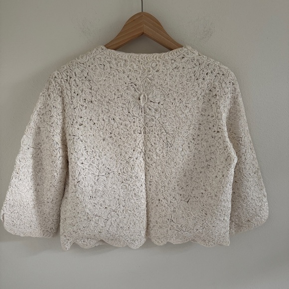 Vintage White Cream Ribbon Soutache Jacket - Picture 10 of 13